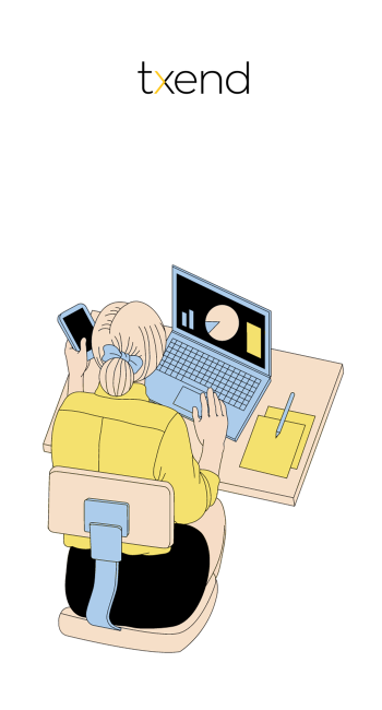 an animated girl working on laptop
